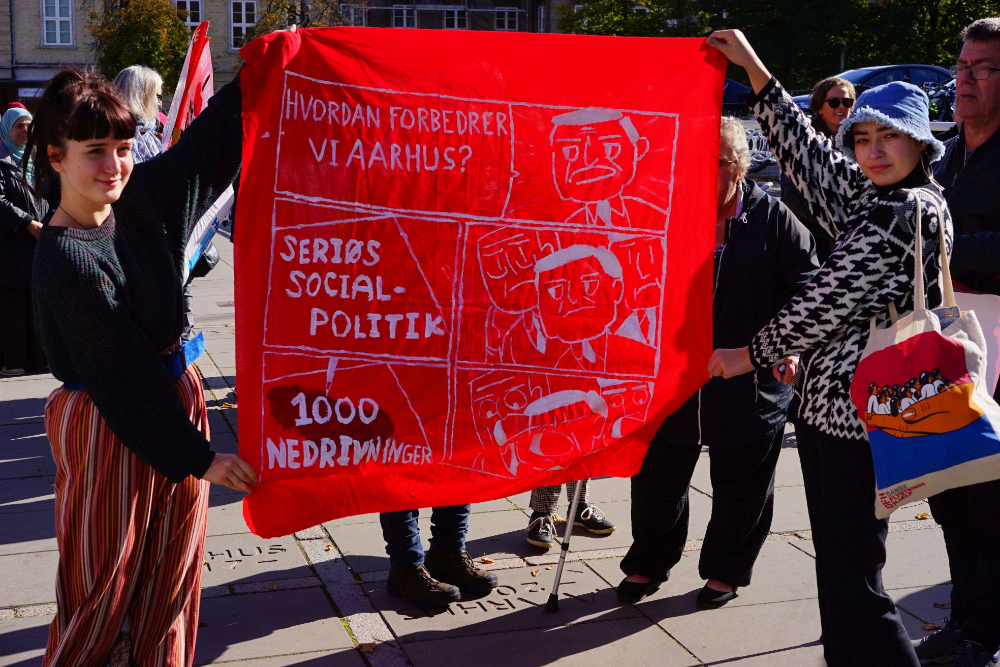 Demo von Almen Modstand in Aarhus