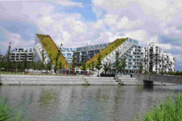 Grüne Architektur in Örestaden bei Kopenhagen